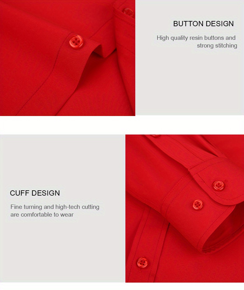 Men's Formal Classic Design Button Shirt Chest Pocket Male - Temu