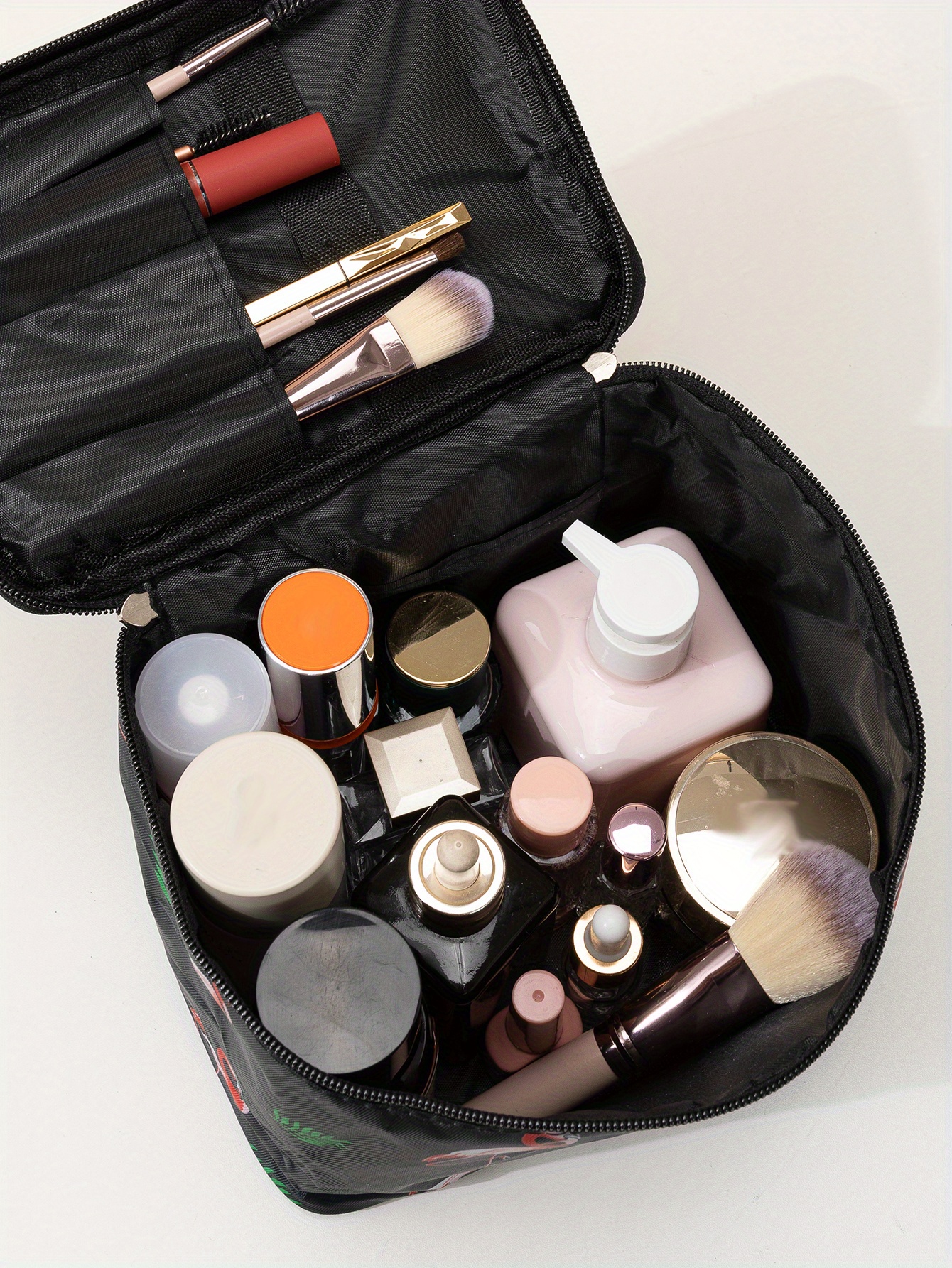 Makeup Bag,1Pc Geometric Print Pu Square Makeup Bag Makeup Bag Organizer  Makeup Brush Bag Cosmetic Bag