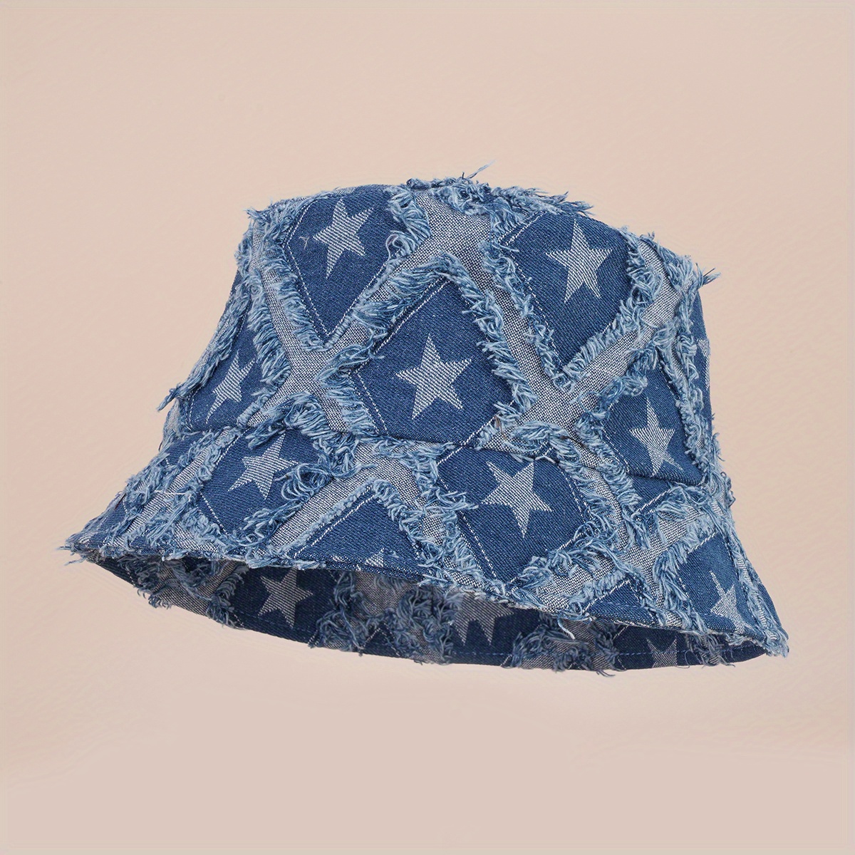 Trim Plaid Bucket Hat Men's And Women's Versatile Pentagram Face