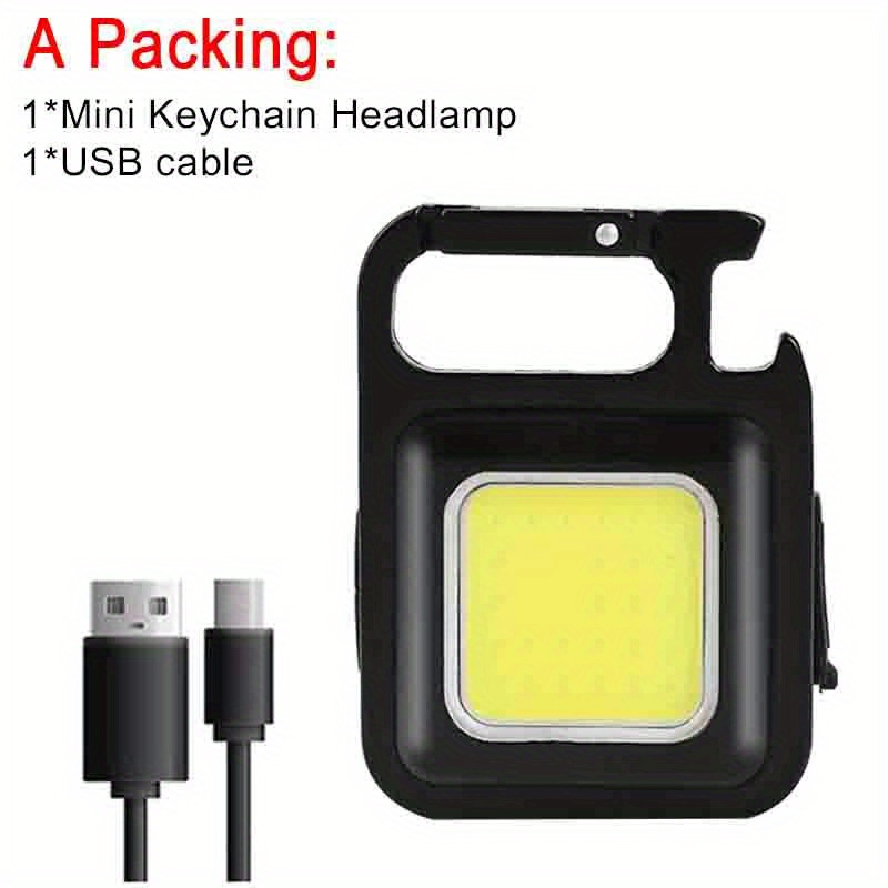 1 Pz Torcia Mini Cob 800 Lumen Portachiavi Ricaricabile - Temu Italy