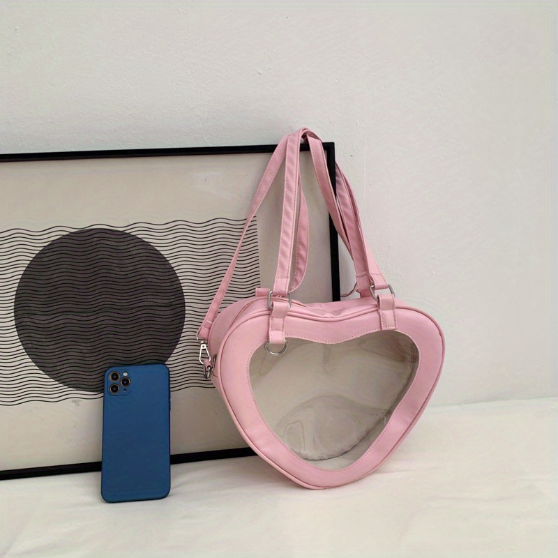 Lolita Pink Heart Shape Crossbody Bag