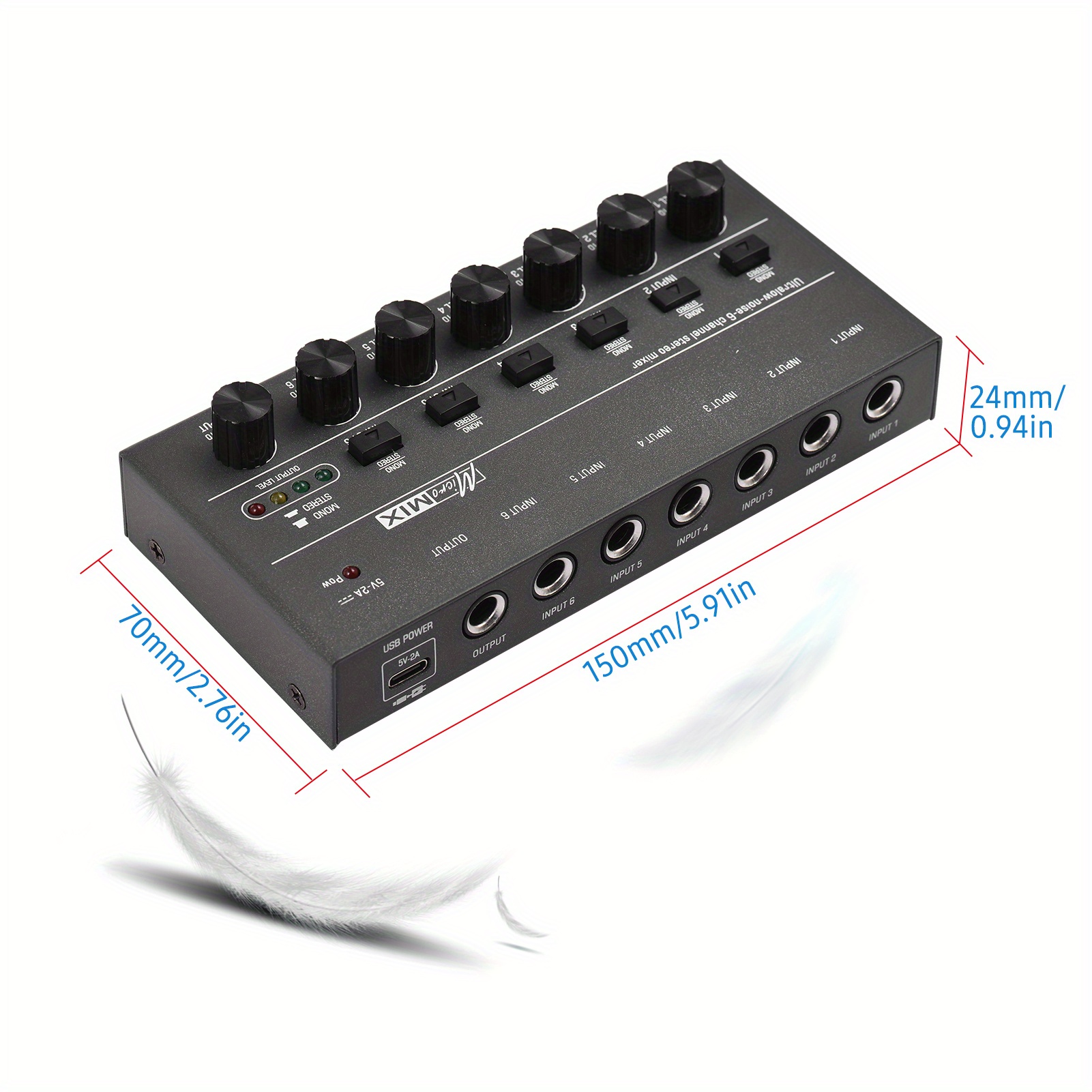 Ultra Low Noise 6 Channel/8 Channel Line Stereo Mixer 6 Temu