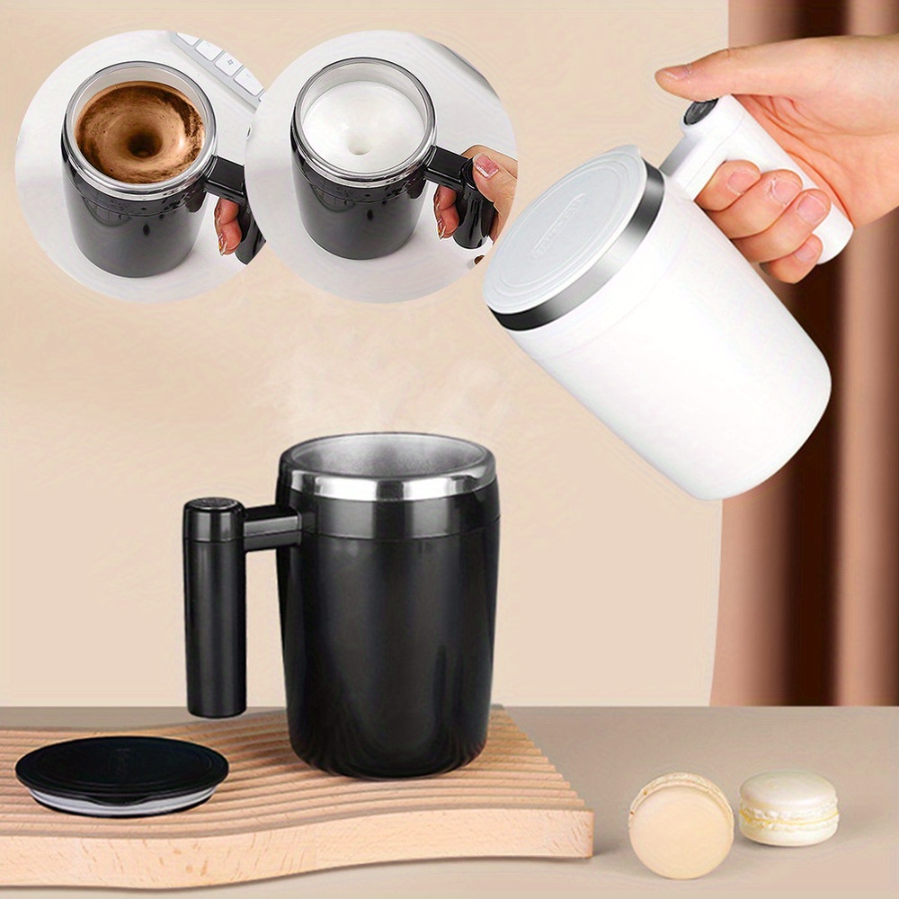 Electric Self Stirring Coffee Mug With Lid Portable Glass - Temu