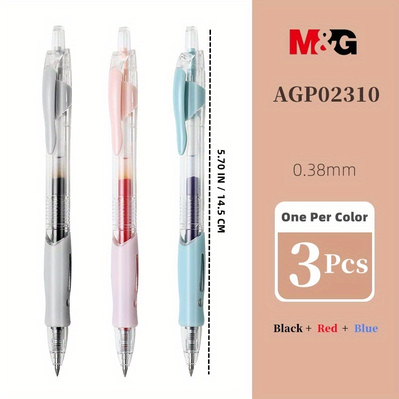 M g Black/red/blue Retractable Gel Pen Student Signature Pen - Temu