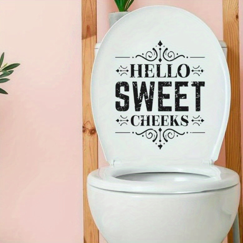 Bonfage Retro Creativity Butterfly Flower Toilet Cover Sticker Decals