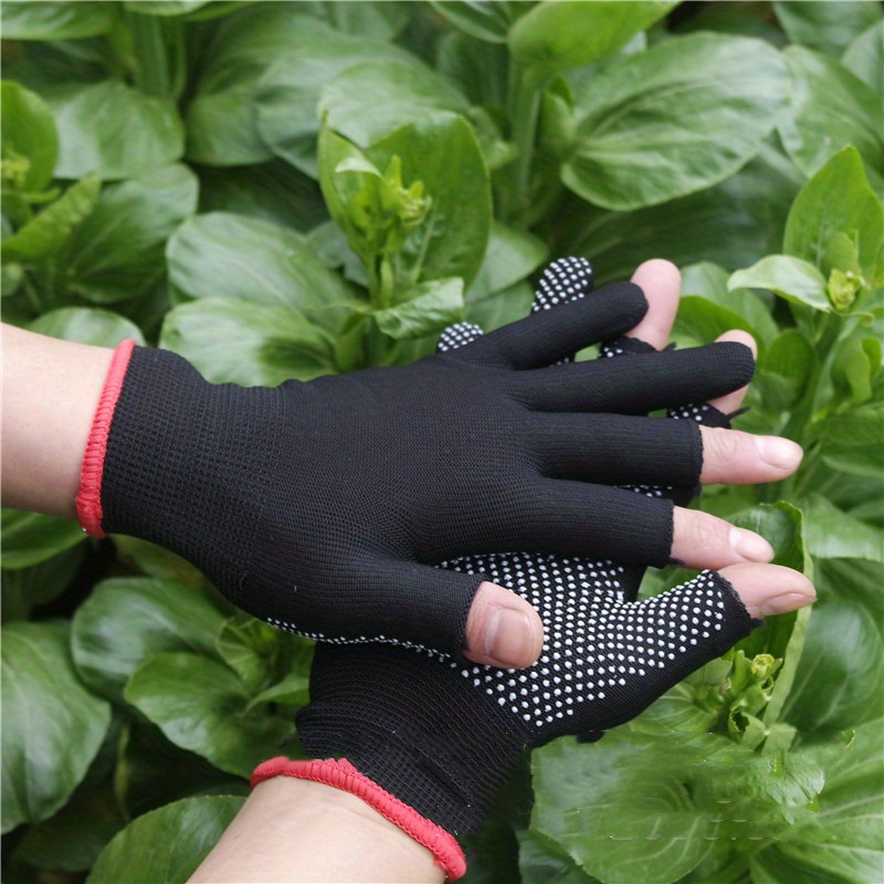 Thick Anti Slip Wear resistant Half Finger Gloves Three - Temu