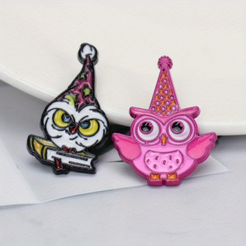 Colorful Enamel Five Birds Brooch With Rhinestones - Animal Collar Clip, Unisex - View #3