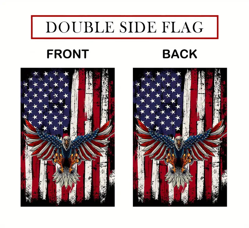 1pc 4th of july patriotic usa  garden flag vertical double sided printing flag for outside yard garden balcony independence day party decoration no flagpole 12 18 inch details 1
