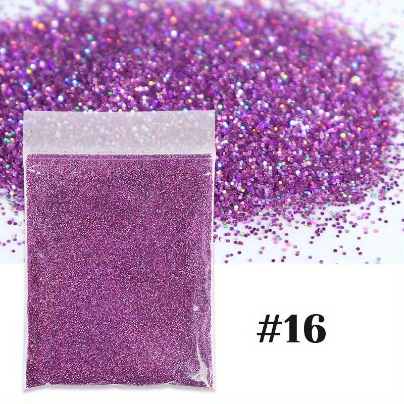 Bag Sparkling Holographic Glitter Powder Nail Art Diy - Temu