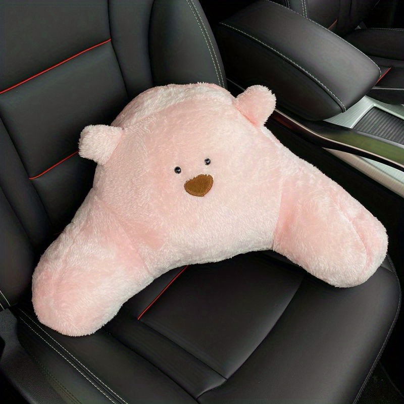 Tuklye Kawaii Car Pillow Accessories Cartoon Cute Decoration Auto Rest  Cushion Seat Headrest Neck Rest Cushion Pillow 2Pcs (Purple Hat)