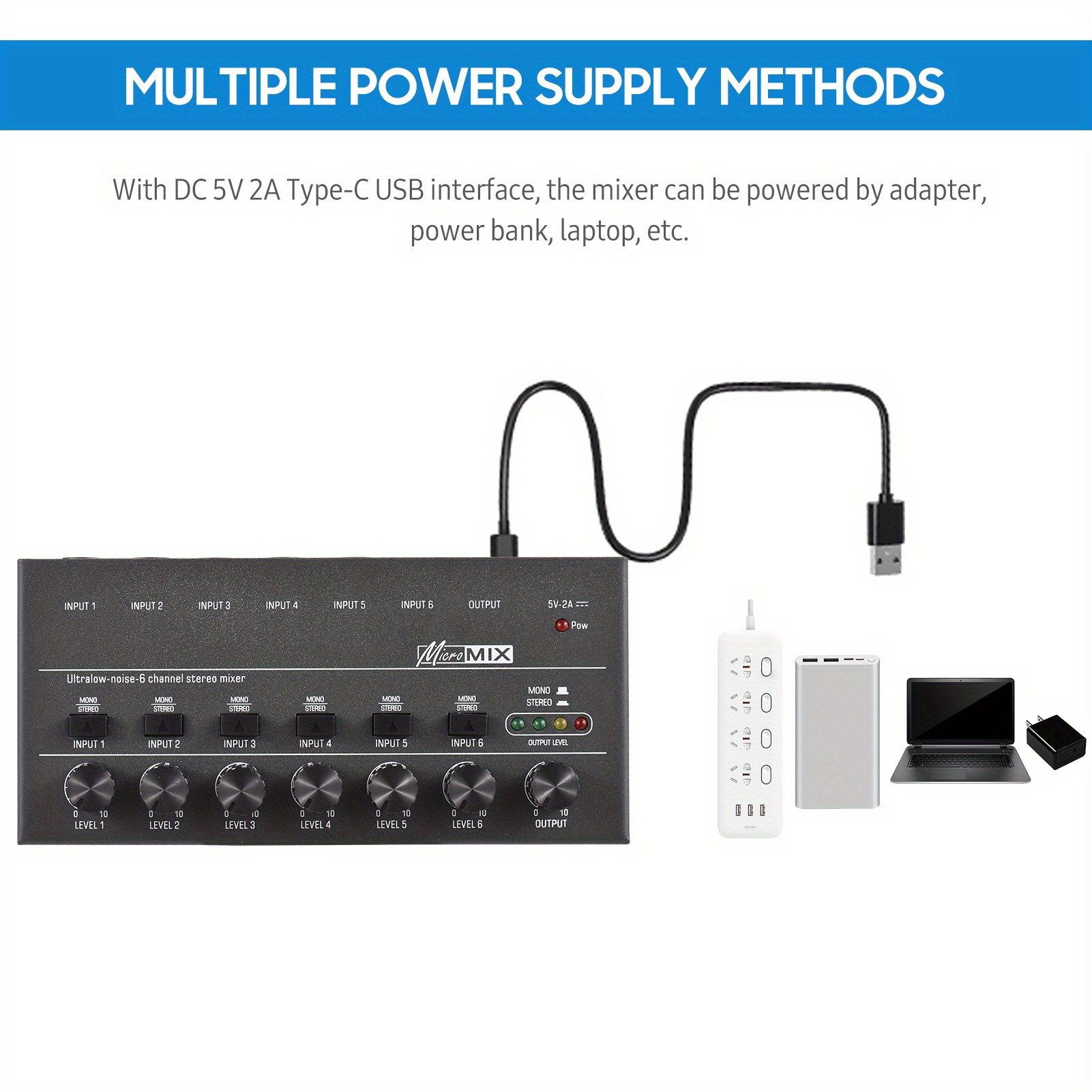 Ultra Low Noise 6 Channel/8 Channel Line Stereo Mixer 6 Temu