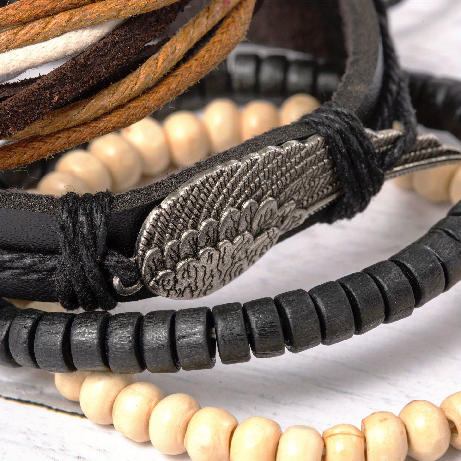 Woven leather hot sale bracelet diy