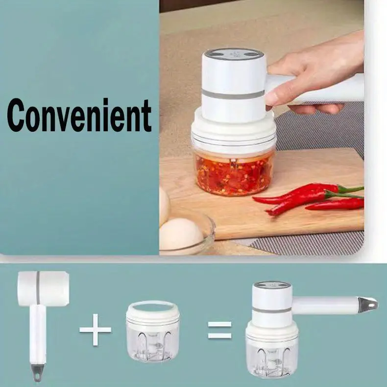 wireless electric egg beater household mini cream automatic transceiver handheld charging mixer for cake baking garlic cutter food cooking machine for sauce chopping 250ml cup 3 leaf blade 3 gear power details 14