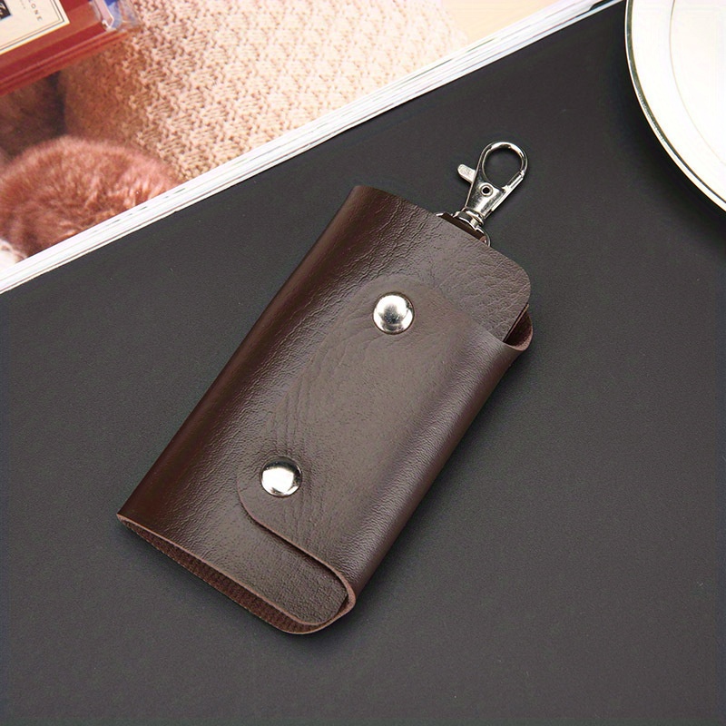 Vintage Genuine Leather Car Key Holder Men Leather Key Wallet Keychain Men  Housekeeper Women Car Key Case Bag Key Organizer
