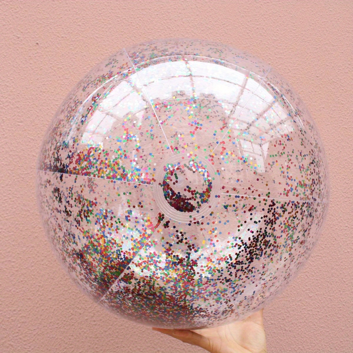 Paillettes transparentes ballon de plage gonflable – Grandado