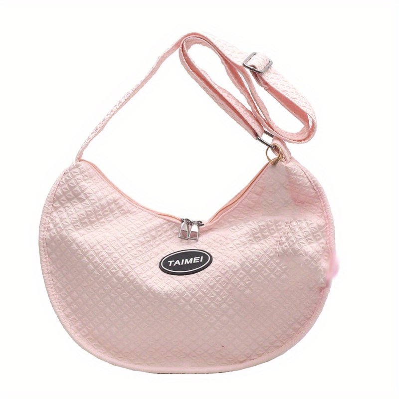 Simple Casual Hobo Zipper Bag Crossbody Bag For Women All Match Bag Without  Pendant, Save Money On Temu