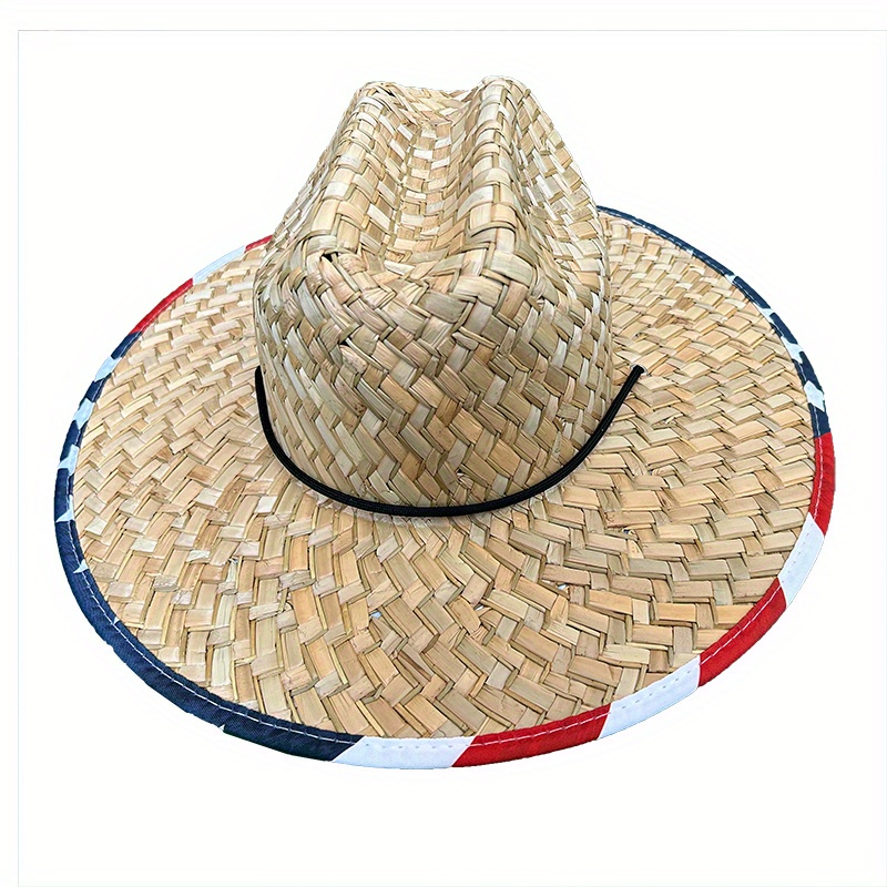 Cowboyhut Mit Amerikanischer Flagge - Western Hut Für Herren & Damen In Rot