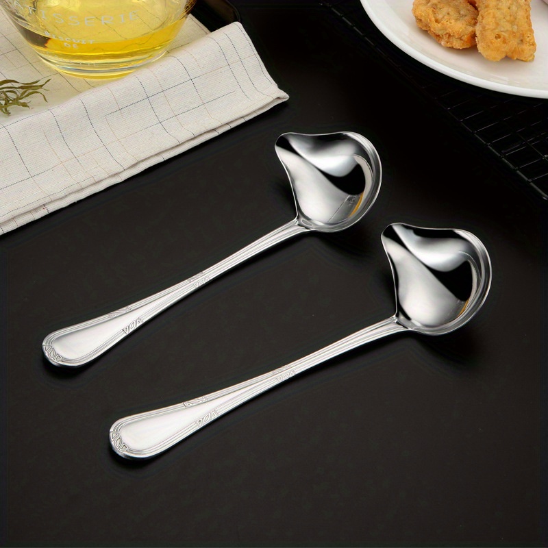 Stainless Steel Sauce Spoon Sauce Ladle With Pouring Spout - Temu