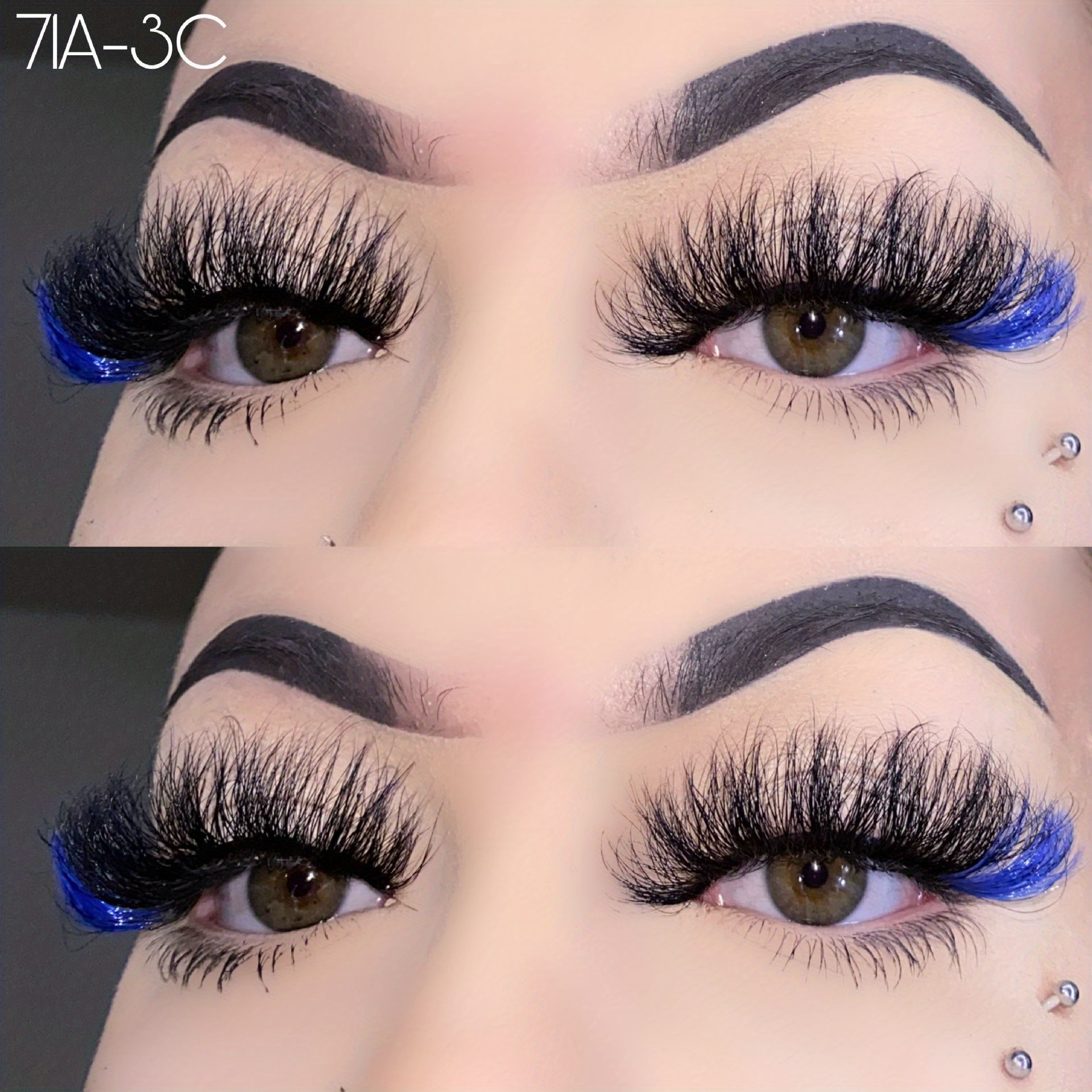 Dramatic 3d Colored Faux Mink Lashes Natural Wispy Fluffy Temu