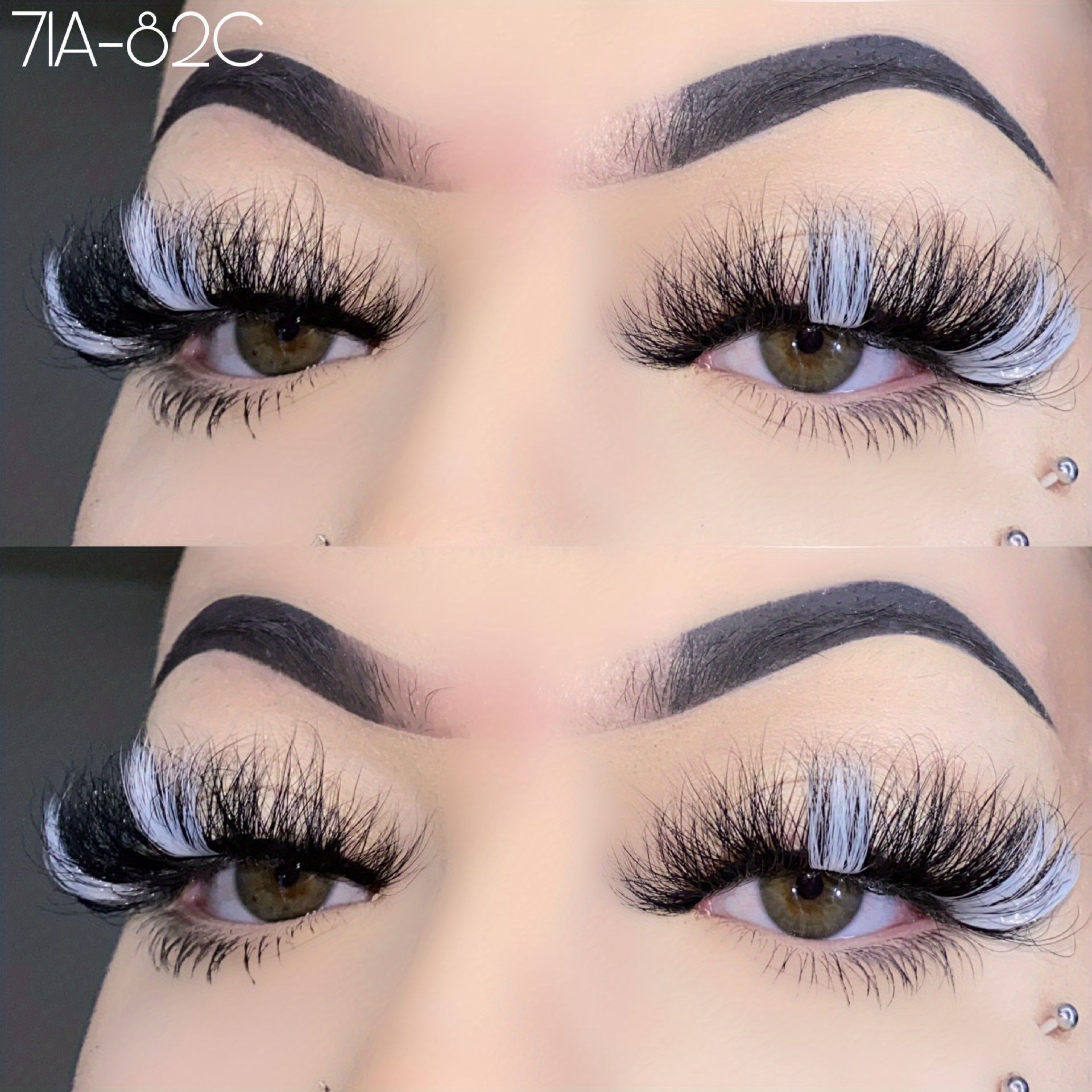 Dramatic 3d Colored Faux Mink Lashes Natural Wispy Fluffy Temu