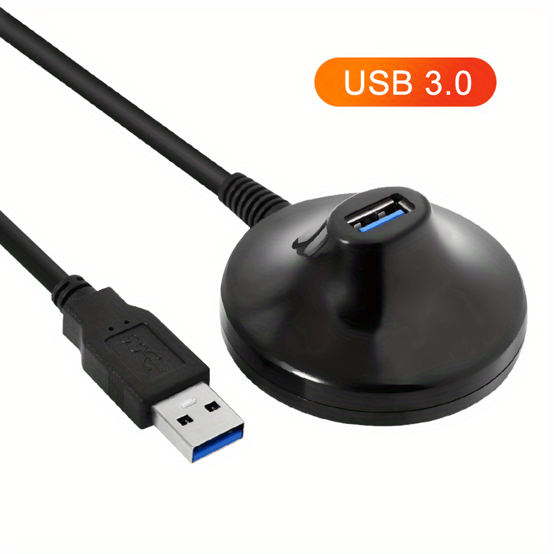 USB Extension Cable with Base, USB Male to Female Cable High-Speed USB3.0 Male to Female Wireless Network Interface Card Base Cable USB3.0 Extension Cable Male to Female Data Transfer Cord Extended Base Docking Extension Cable Cord for USB Flash Drive, Keyboard, Mouse
