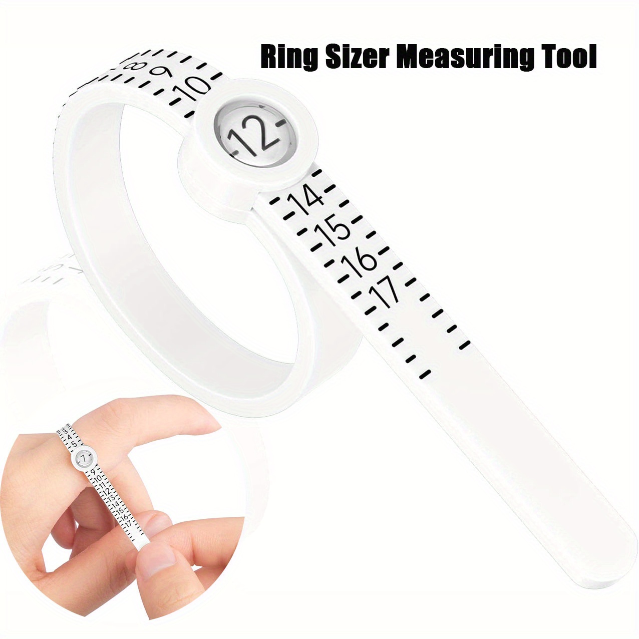 Ring Sizer Ring Sizer Measuring Tool Finger Size Gauge clear - Temu