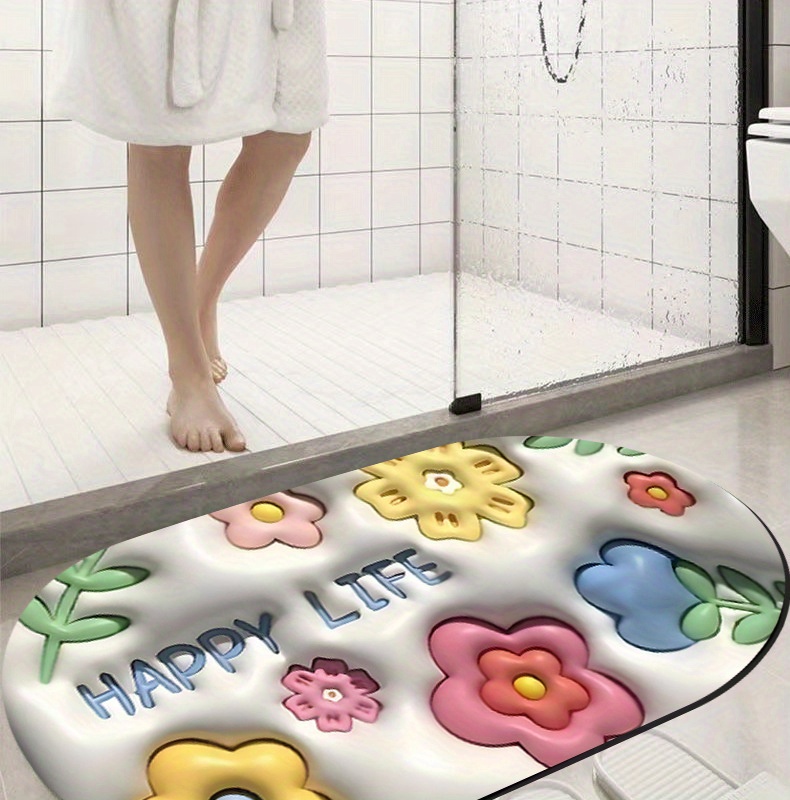 Non slip Shower Mat Textured Surface Quick Drying Easy - Temu Netherlands