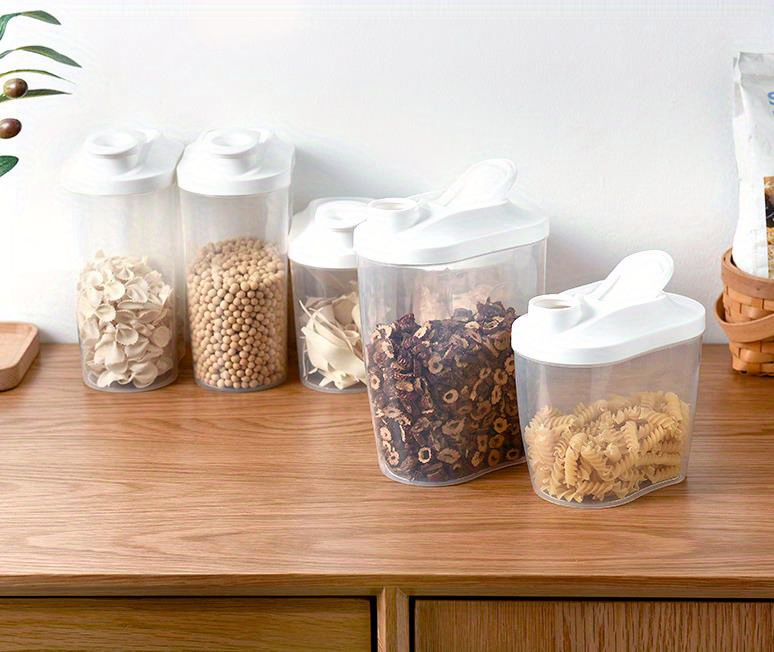 Food Storage Containers With Rotating Lids, Airtight Jars Storage Box, For  Pantry Organization And Storage, Canning Cereal, Rice, Pasta, Flour And  Sugar, Home Kitchen Supplies - Temu