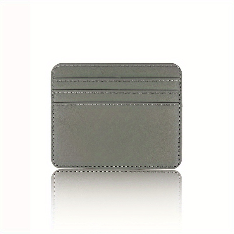 1pc Slim ID Card Holder for Women - Multi-Slot Compact Wallet with Cash Pocket, Candy Colors (Red/Blue/Grey/Beige/Black), Stylish & Functional Card Organizer for Everyday Use, Cute Card Wallet