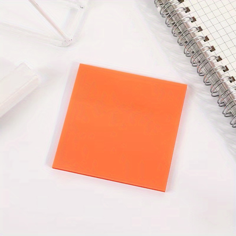 Orange Transparent Sticky Note Pads