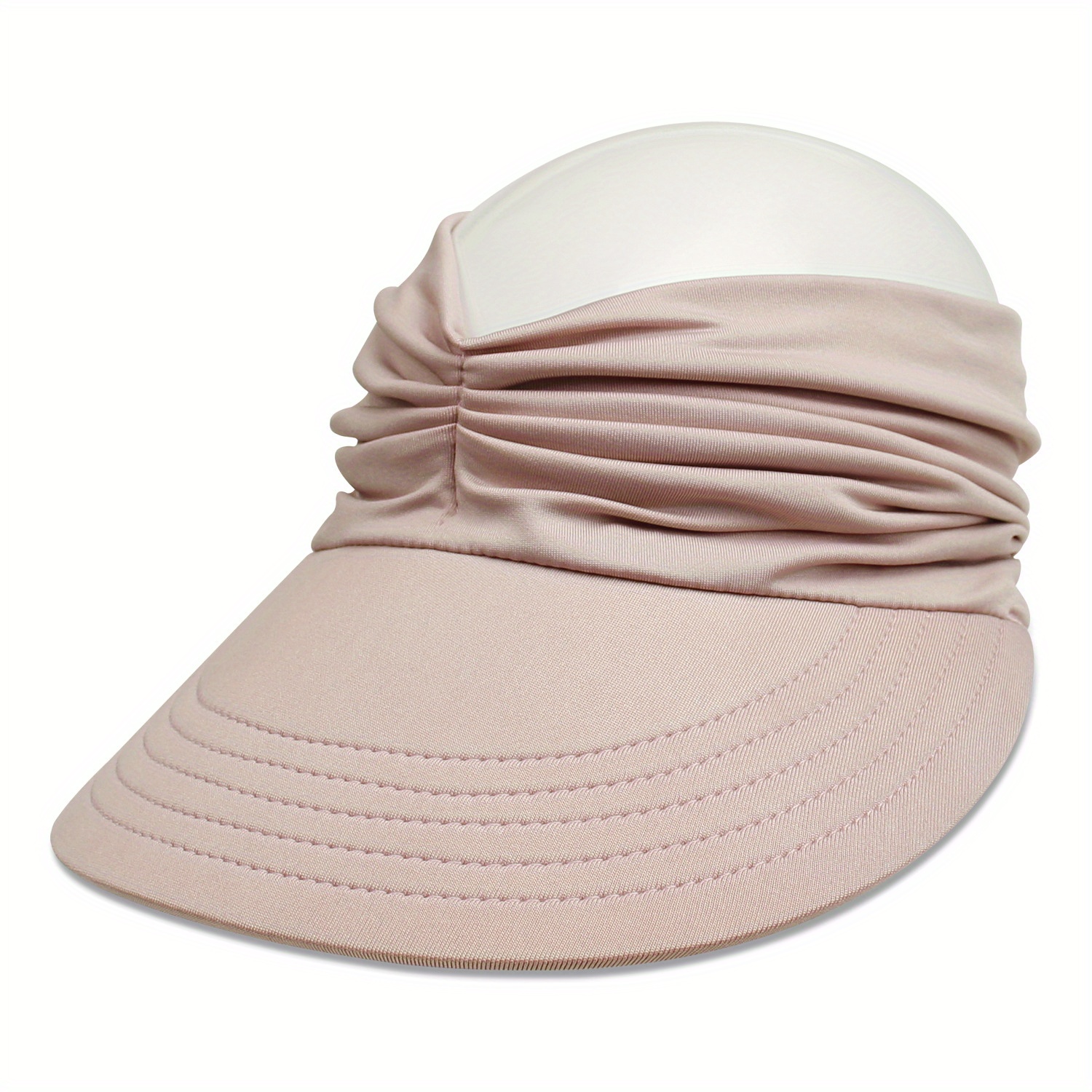 Women's Wide Brim Sun Hat Pleated Visor Perfect Beach - Temu Canada