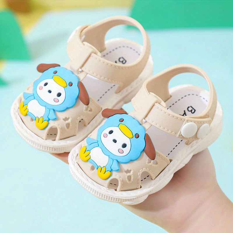Baby Boys Girls Cartoon Hook And Loop Sandals, Soft Non-Slip Comfy Walking  Shoes For Toddlers, Summer