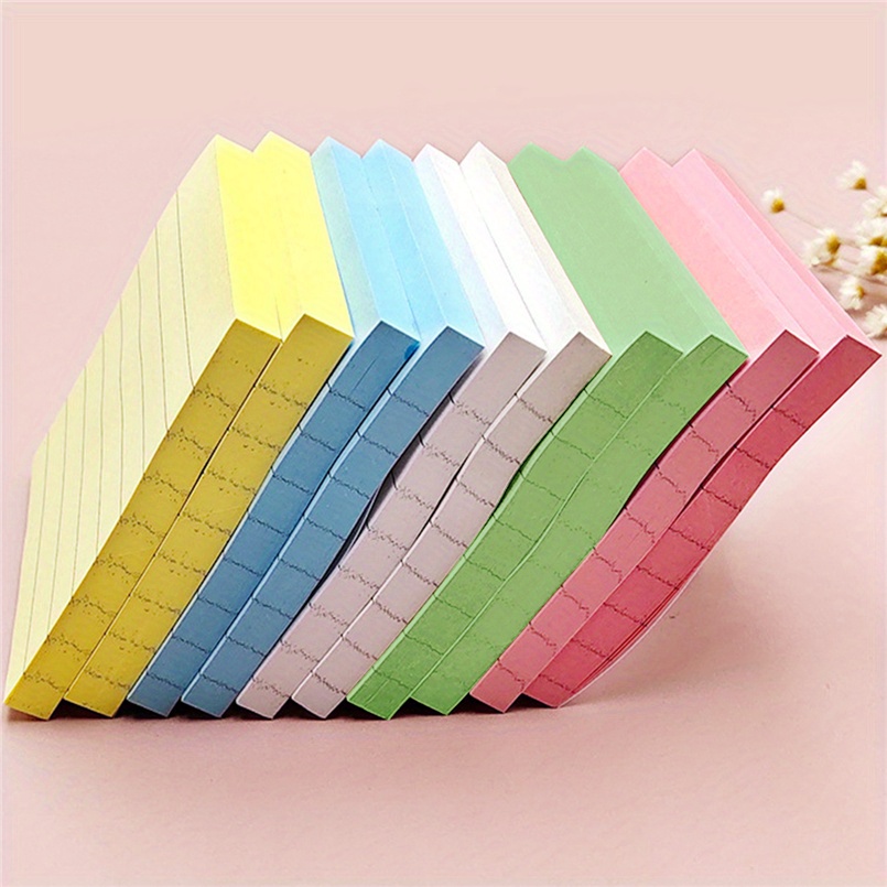 5/10 Pads Pastel Sticky Notes Lined Sticky Pads Lined Sticky - Temu