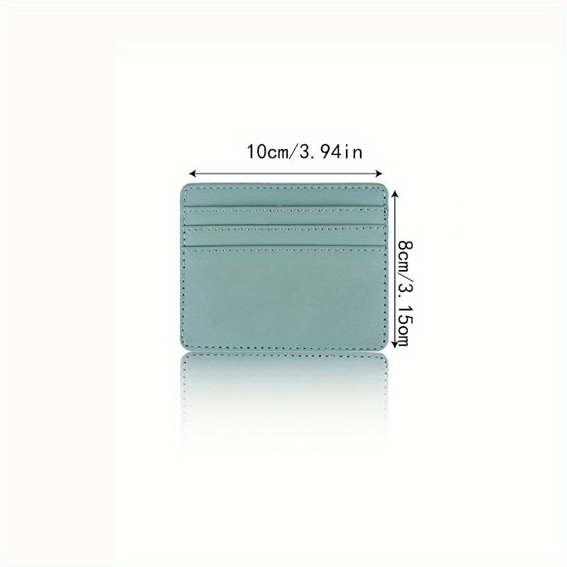 1pc Slim ID Card Holder for Women - Multi-Slot Compact Wallet with Cash Pocket, Candy Colors (Red/Blue/Grey/Beige/Black), Stylish & Functional Card Organizer for Everyday Use, Cute Card Wallet