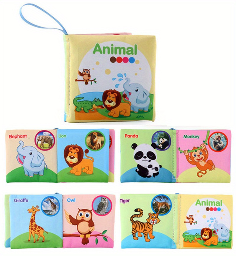 1 Set Di Libri Di Stoffa Per Bambini, Inclusi Libri Didattici In Tessuto  Sull'oceano, Animali, Vestiti, Strumenti Di Trasporto, Frutta, Verdura E  Oggetti Naturali, Con Effetti Sonori Fruscianti, Ottimo Regalo Educativo Per