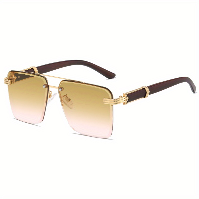 Charm Sunglass Black and Brown Gold Plated Brass Sunglasses 