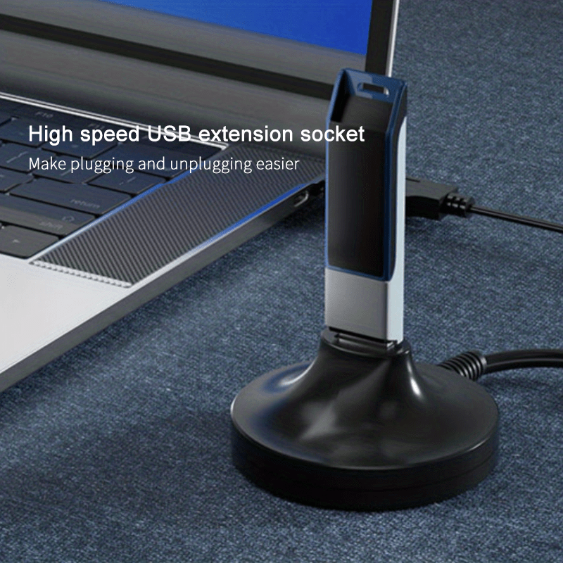USB Extension Cable with Base, USB Male to Female Cable High-Speed USB3.0 Male to Female Wireless Network Interface Card Base Cable USB3.0 Extension Cable Male to Female Data Transfer Cord Extended Base Docking Extension Cable Cord for USB Flash Drive, Keyboard, Mouse