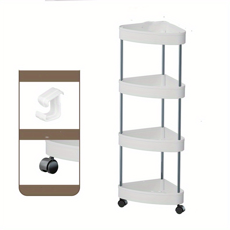 Multifunctional Wall Corner Shelf With Wheels Perfect For - Temu