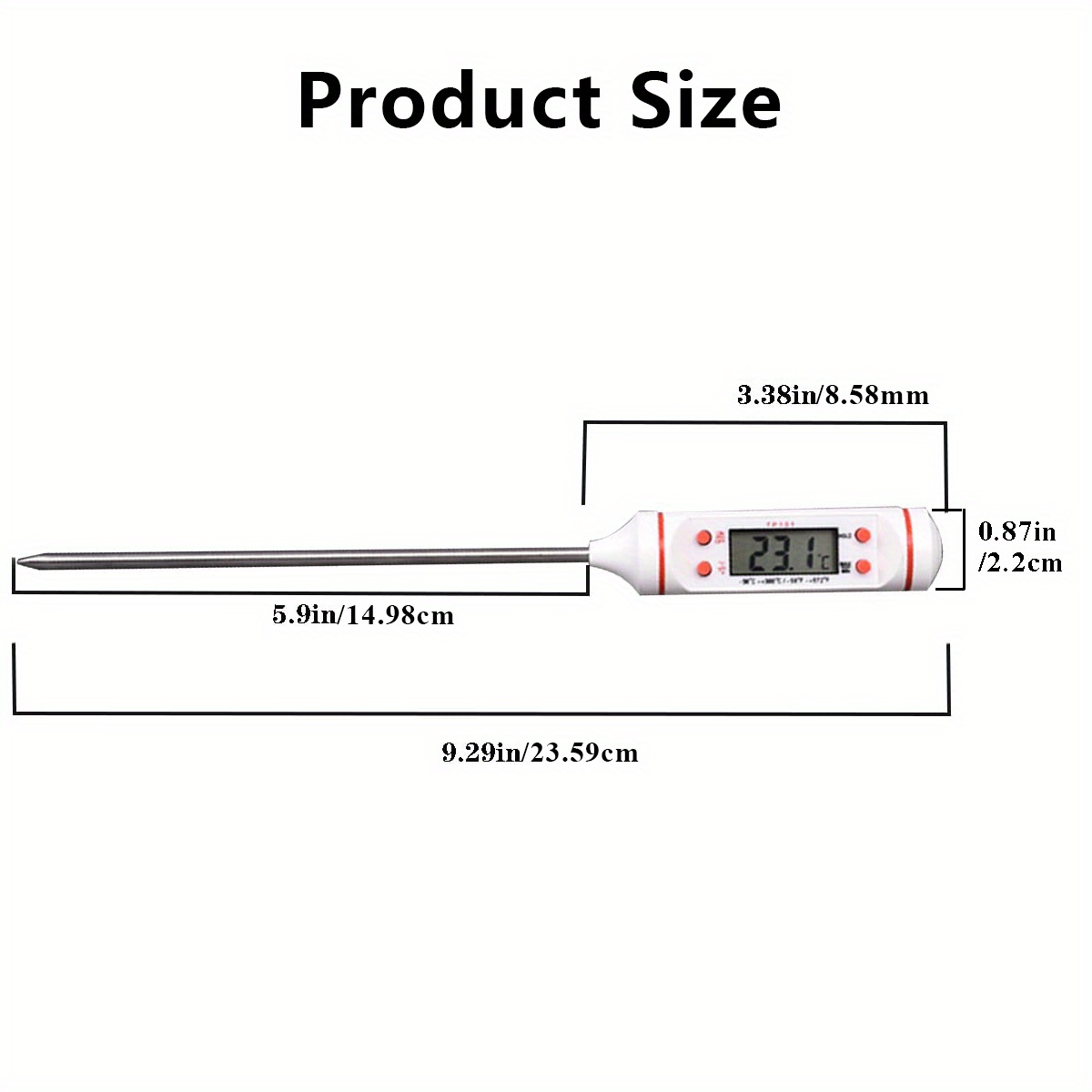 Tp01 Food Baking Digital Thermometer Instant Read Meat Thermometer Digital  With Probe Food Thermometer, Great For Cooking Bbq Milk - Temu