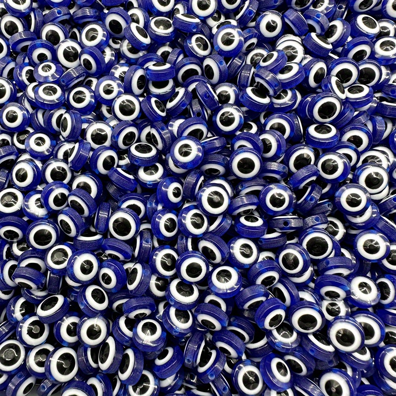 Royal Blue Resin Beads Evil Eye Round Eyeball Beads Devil's - Temu