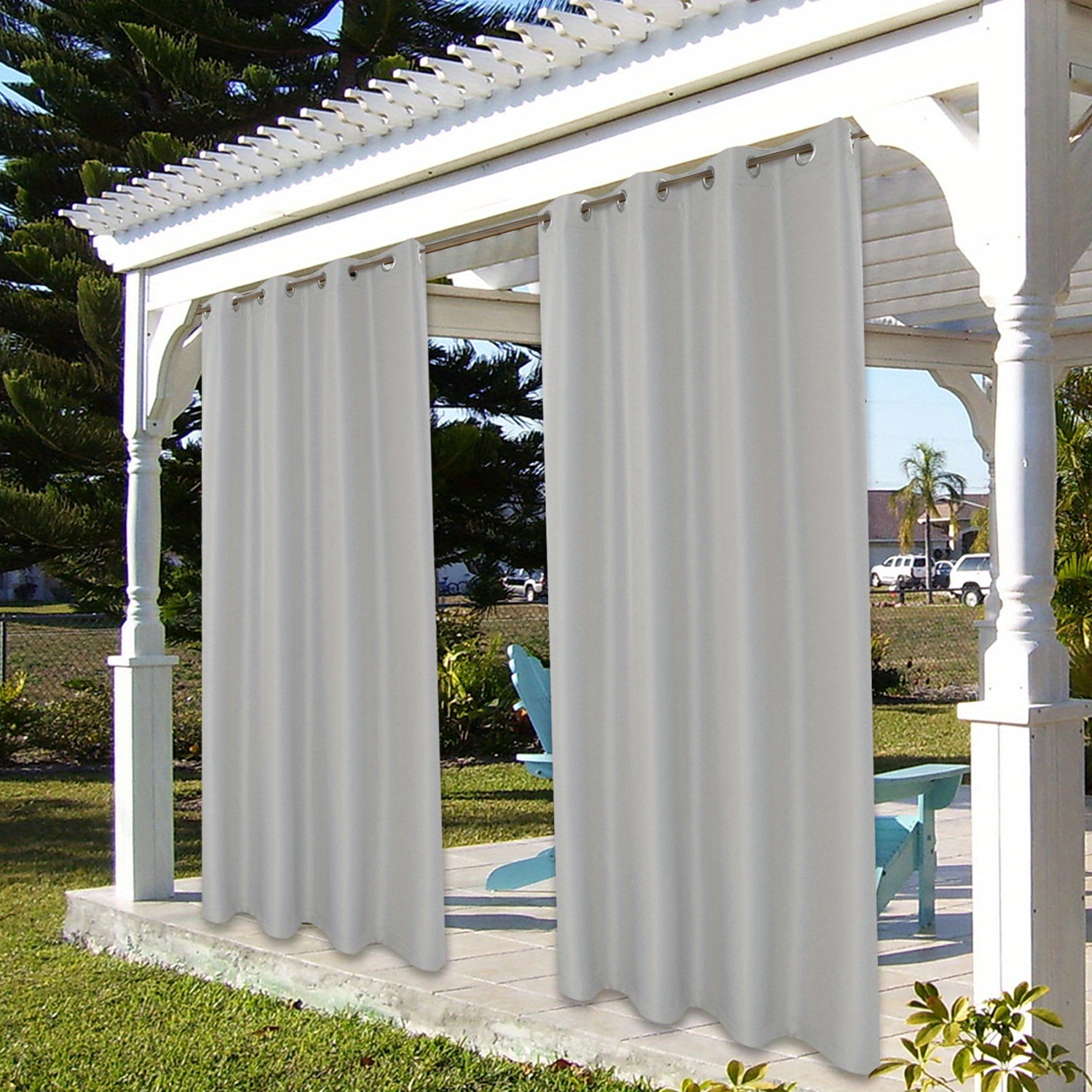 Waterproof Grommet Top Curtain for Indoor & Outdoor