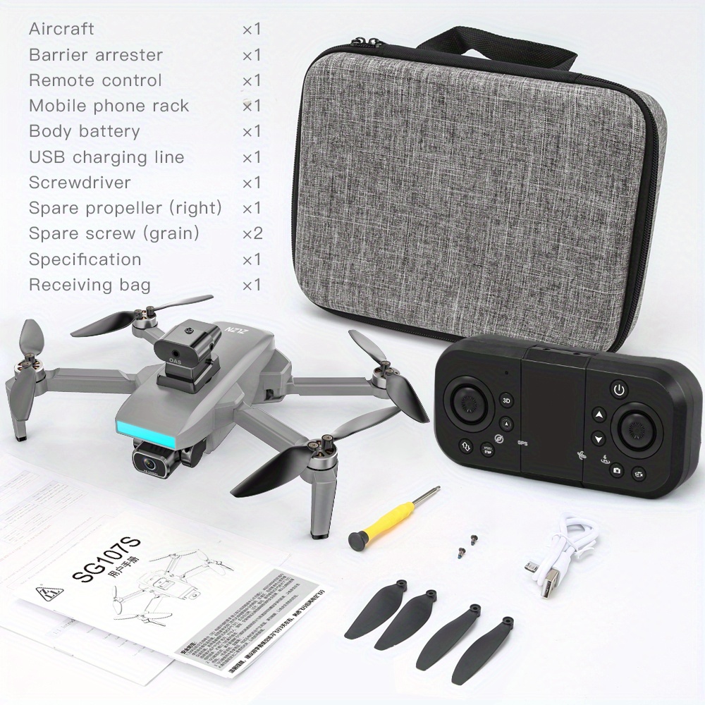 obstacle avoidance drone with dual high definition camera trajectory flight folding design optical flow position trajectory flight long lasting battery real time transmission carrying bag details 16