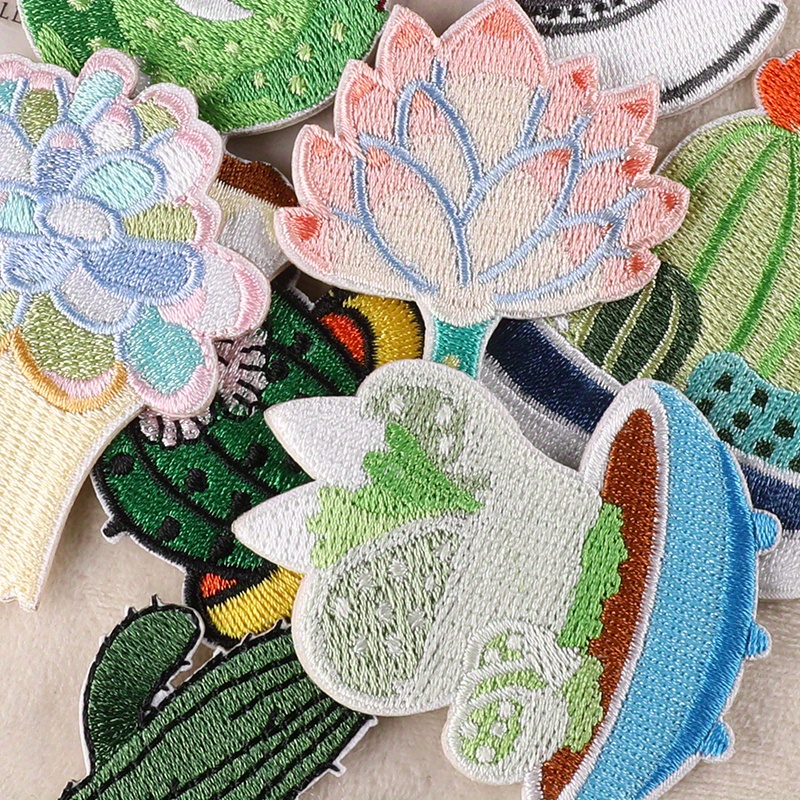 8pcs beautiful bonsai flower embroidery patch - Temu