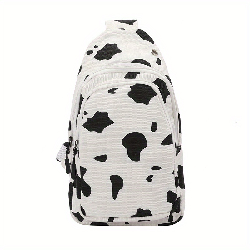 Leopard Pattern Sling Chest Bag, Multi Zipper Crossbody Bag, Casual Shoulder  Purses For Streetwear - Temu