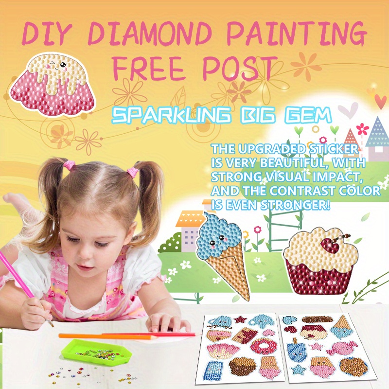 1 Set Diamond Painting Kids Set 22pcs Diamond Art Sticker - Temu