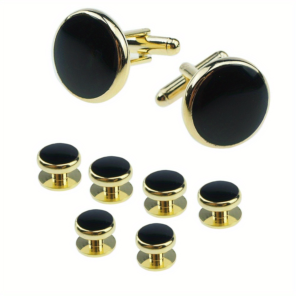 Mens Cufflinks and Studs Tuxedo Shirts Business Wedding Gift Set