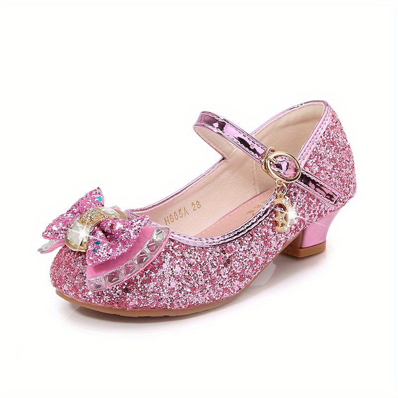 Zapatos Princesa Niñas Tacón Alto Diamantes Imitación - Temu