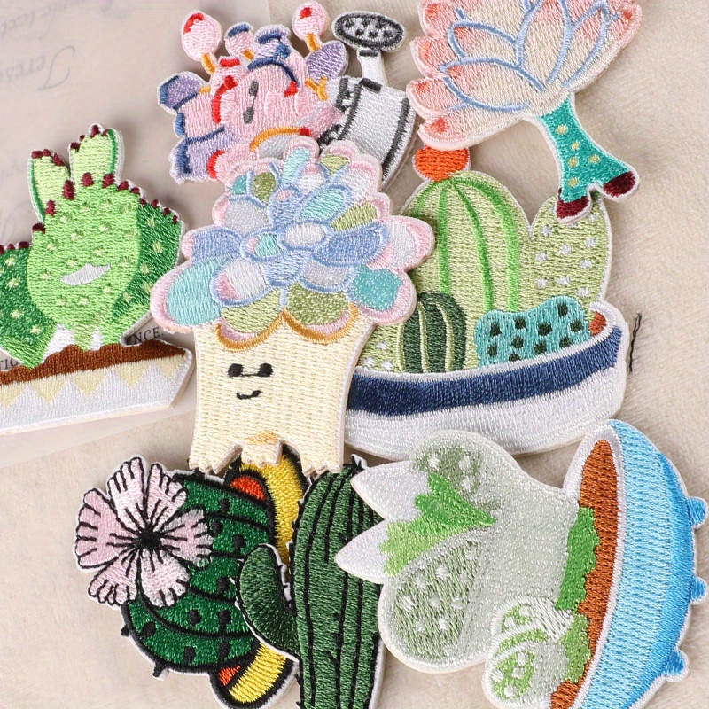 8pcs beautiful bonsai flower embroidery patch - Temu