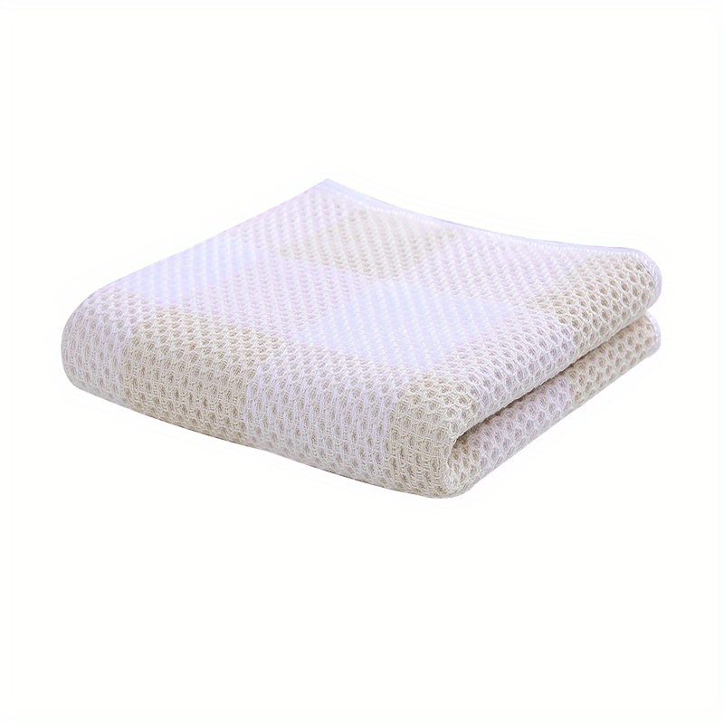Beige Kitchen Dish Drying Towels, 100% Cotton 1-Pack Waffle Weave Ultra Soft Absorbent Dish Cloths, Quick Drying Dish Rags, 12 x 12 Inches, Size: 1Pcs