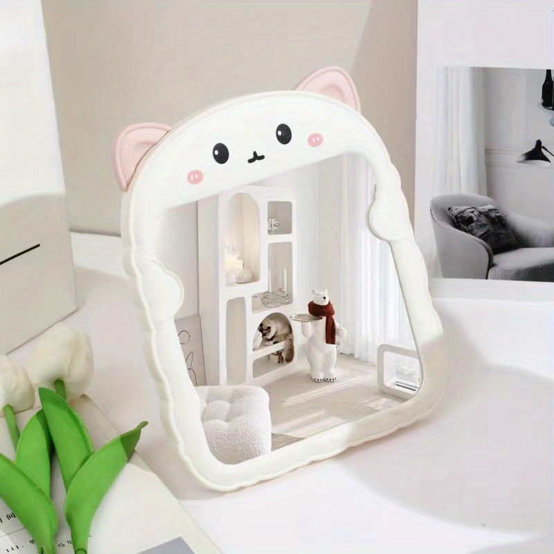 Kawaii Compact Desktop Mirror For Girls Cartoon Cute Animal - Temu